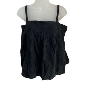 FLAWED Joie = Medium Nalasena Camisole Black Caviar Tank Top NWT HOLE